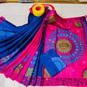 টাঙ্গাইল ধুপিয়ান সিল্ক শাড়ি পাঞ্জাবির কাপল ড্রেস