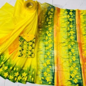 এক্সক্লুসিভ ট্রেডিশনাল হ্যান্ড প্রিন্ট কাপল সেট