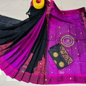 টাঙ্গাইল ধুপিয়ান সিল্ক শাড়ি পাঞ্জাবির কাপল ড্রেস