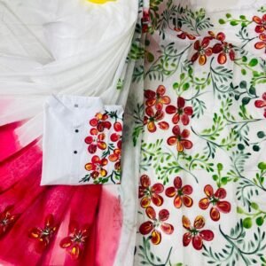 এক্সক্লুসিভ ট্রেডিশনাল হ্যান্ড প্রিন্ট কাপল সেট