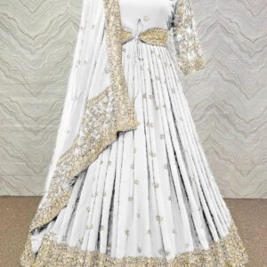 সেমী স্টিচড জর্জেট এমব্রয়ডারি পার্টি ড্রেস