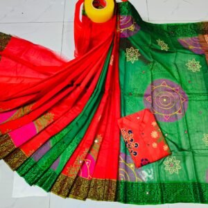 টাঙ্গাইল ধুপিয়ান সিল্ক শাড়ি পাঞ্জাবির কাপল ড্রেস