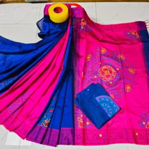 টাঙ্গাইল ধুপিয়ান সিল্ক শাড়ি পাঞ্জাবির কাপল ড্রেস