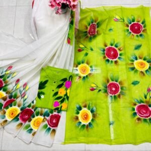 এক্সক্লুসিভ ট্রেডিশনাল হ্যান্ড প্রিন্ট কাপল সেট