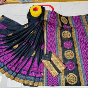 টাঙ্গাইল ধুপিয়ান সিল্ক শাড়ি পাঞ্জাবির কাপল ড্রেস