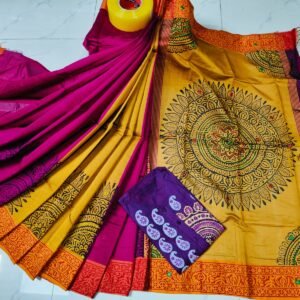 টাঙ্গাইল ধুপিয়ান সিল্ক শাড়ি পাঞ্জাবির কাপল ড্রেস