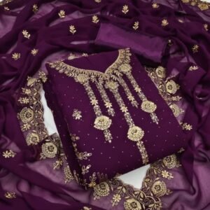 Embroidary georjet 4 pcs