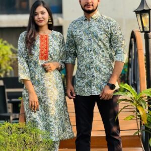 ​💞 প্রিমিয়াম কোয়ালিটি ম্যাচিং কাপল সেট (রেডিমেড) 💞