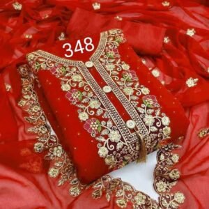 Embroidary Georjet Three Piece