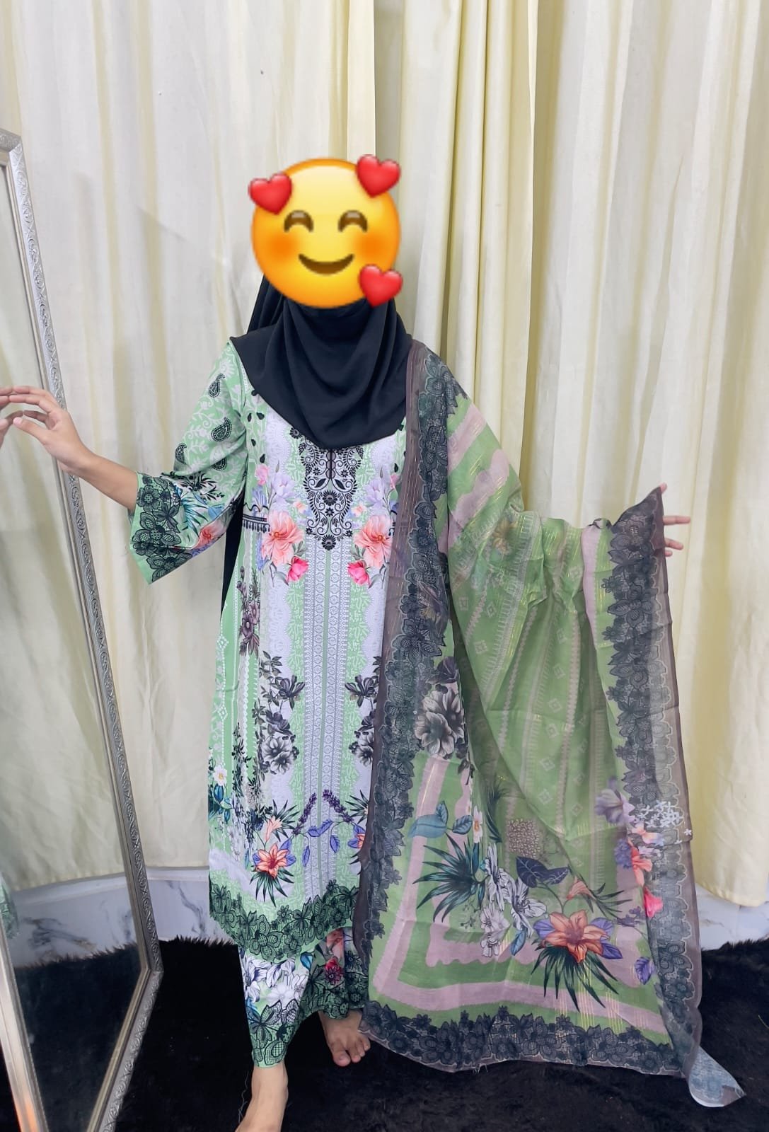 🌸 প্রিমিয়াম দুবাই সফট সিল্ক থ্রি-পিস 🌸