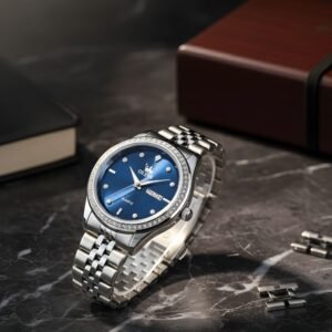 OLEVS~লাক্সারি ঘড়ি বাটারফ্লাই লক