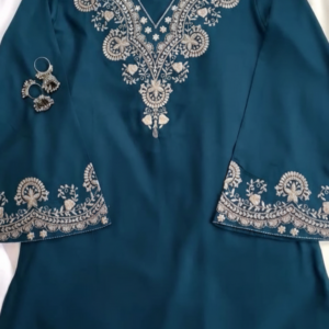 🌸 পিওর কটন জরি এমব্রয়ডারি ওয়ান পিস (1 Piece) 🌸