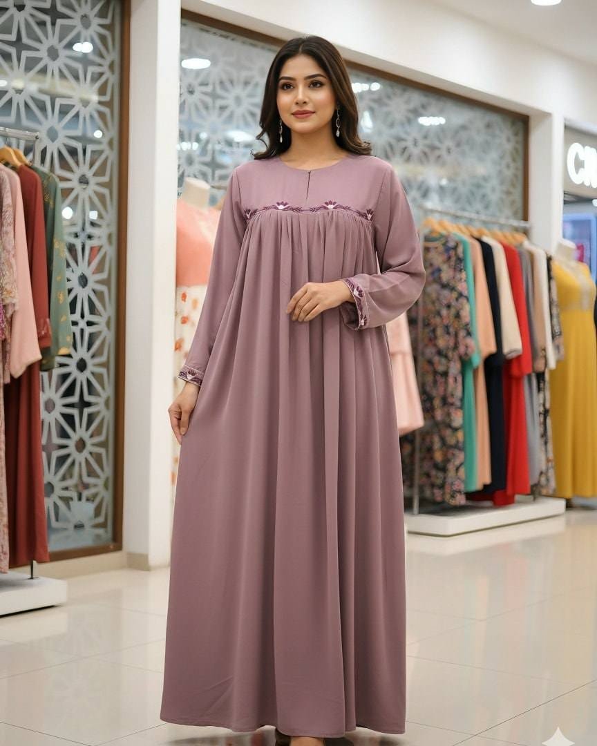 ফুল এমব্রয়েডারি বোরকা