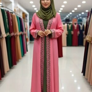 অরিজিনাল দুবাই চেরি ফেব্রিক বোরকা(হিজাবসহ)