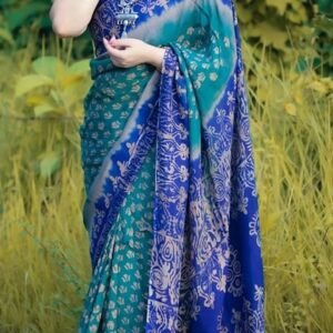 প্রিমিয়াম ডিজিটাল প্রিন্ট শাড়ি 🤍
