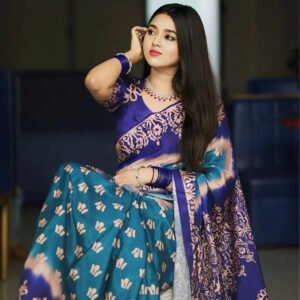 প্রিমিয়াম ডিজিটাল প্রিন্ট শাড়ি 🤍