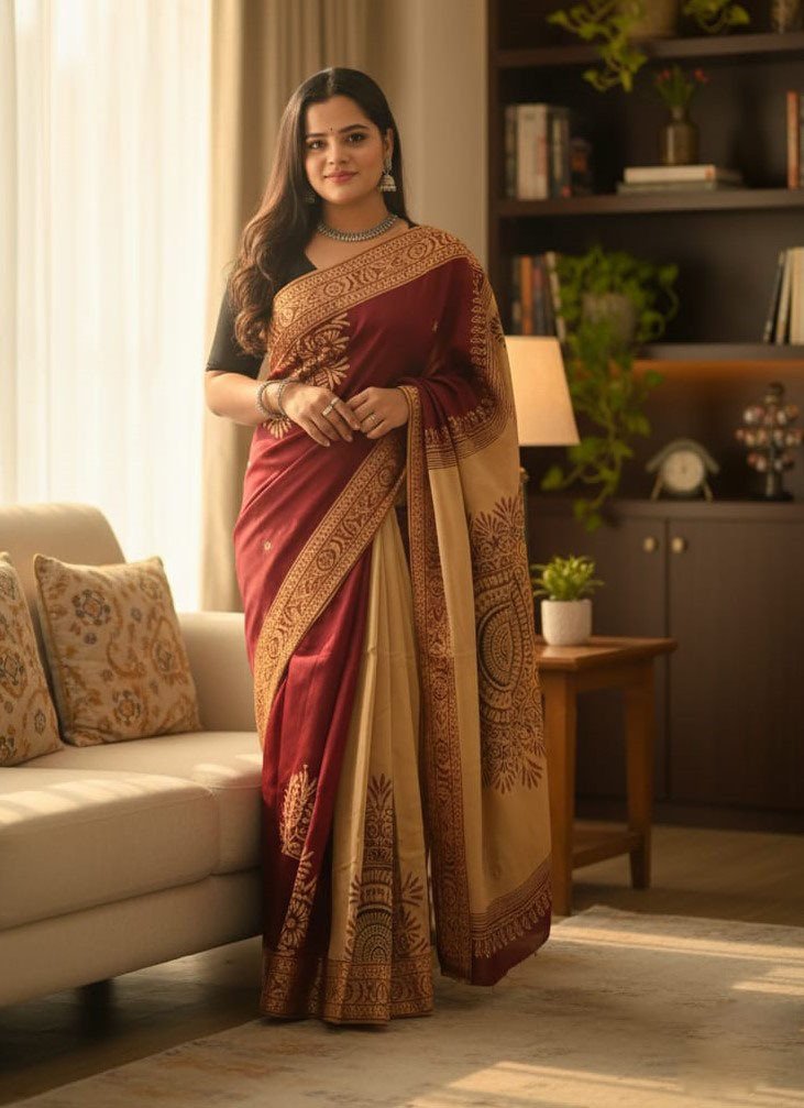 প্রিমিয়াম ধুপিয়ান সিল্ক শাড়ি